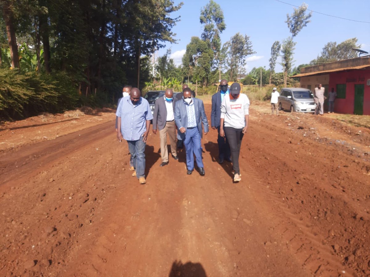 feedback014's tweet photo. Embu County Governor, H.E Martin Nyaga Wambora  inspecting the ongoing Full recarperting of Kibugu road, tarmacking of Kivwe- Karingari road and tarmacking of the Majimbo- Tenri- Kamiu road. https://t.co/AHNoH8FFfd