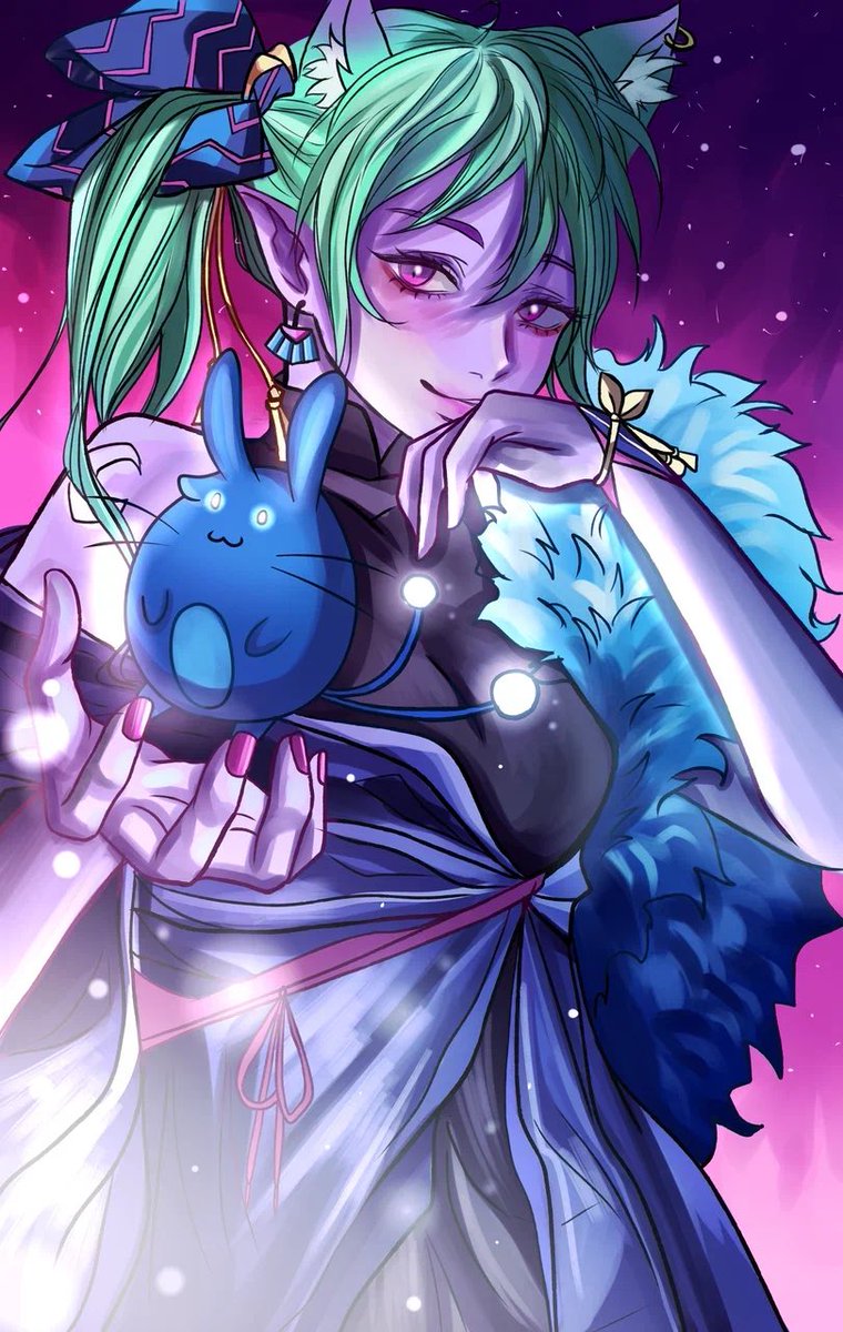 MBiziukin's tweet photo. My first art for @TsukiNFT #TSUKI #TsukiNFT 

Made a poster with a girl from sneak-peak ❤️

Discord: ydize #2709 https://t.co/WDMXTpzk2Q