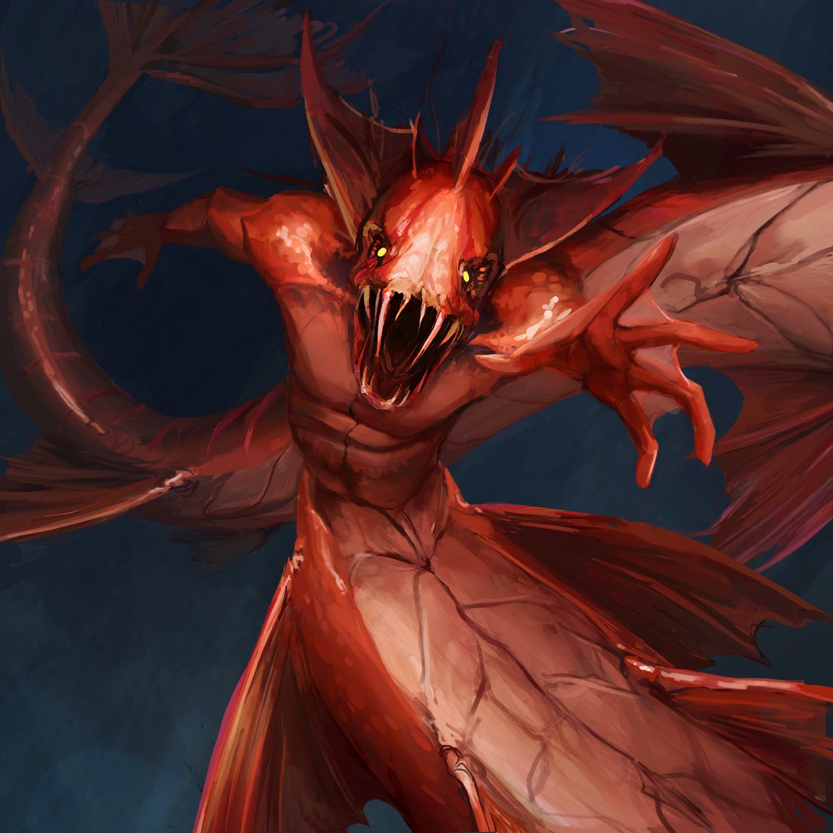 Had the fun chance to draw some scary mermaids!