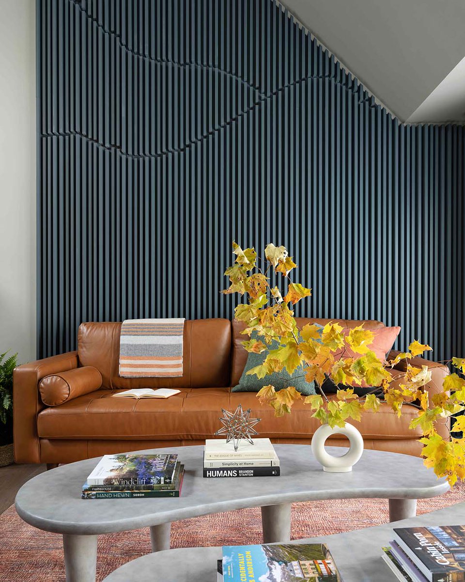 The fluted walls in HGTV Dream Home 2022 bring this loft to life! Check out the #HGTVDreamHome for more design inspiration. #Sponsored 

Color used: Slate Tile (HGSW1472) from our 2022 #ColorCollectionoftheYear. Available exclusively at <a href="/Lowes/">Lowe's</a>.