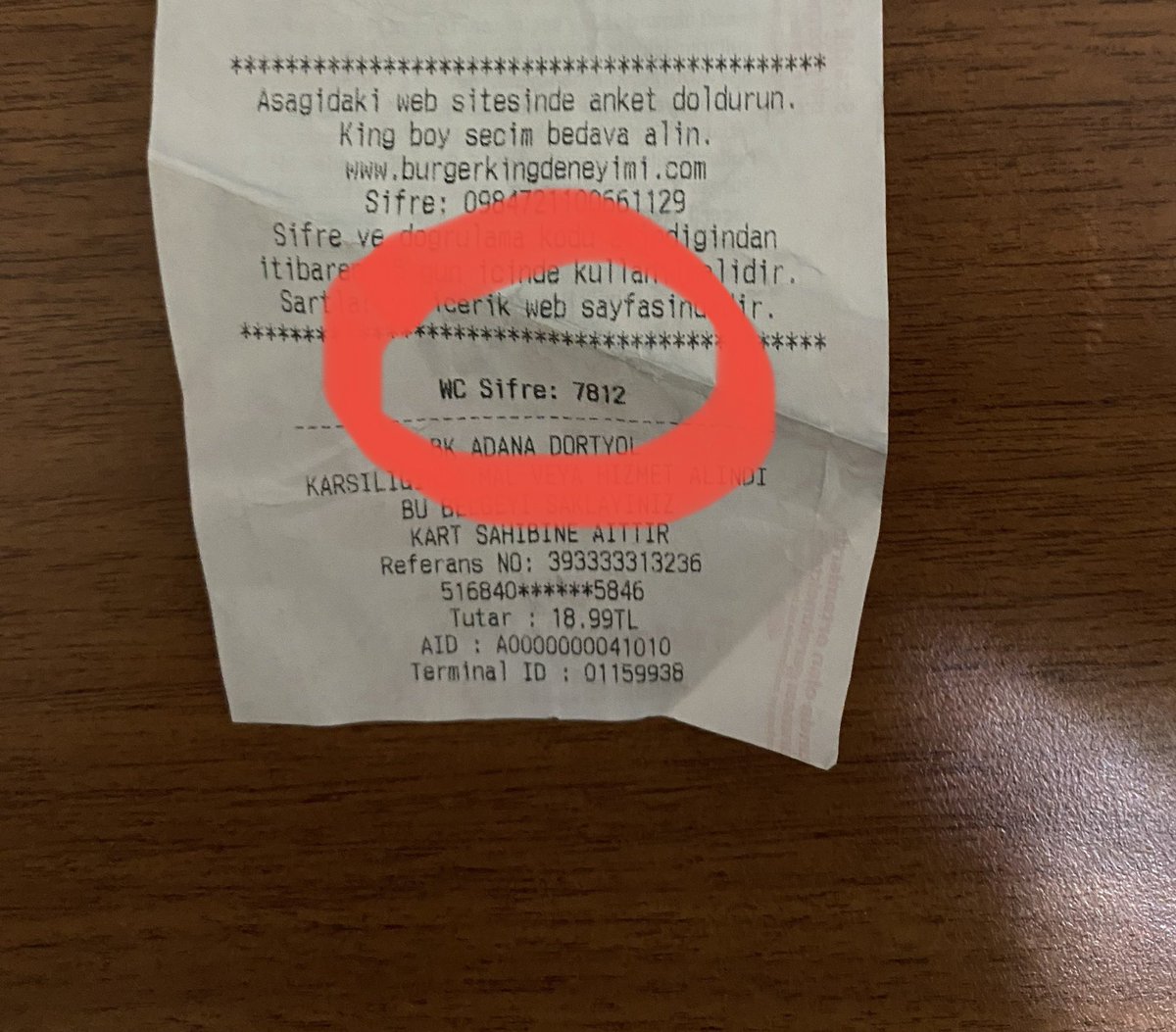 Burger king’e şifreli WC sistemi 24 yaşımda az kalsın altıma yapacaktım. Teşekkürler burgerking