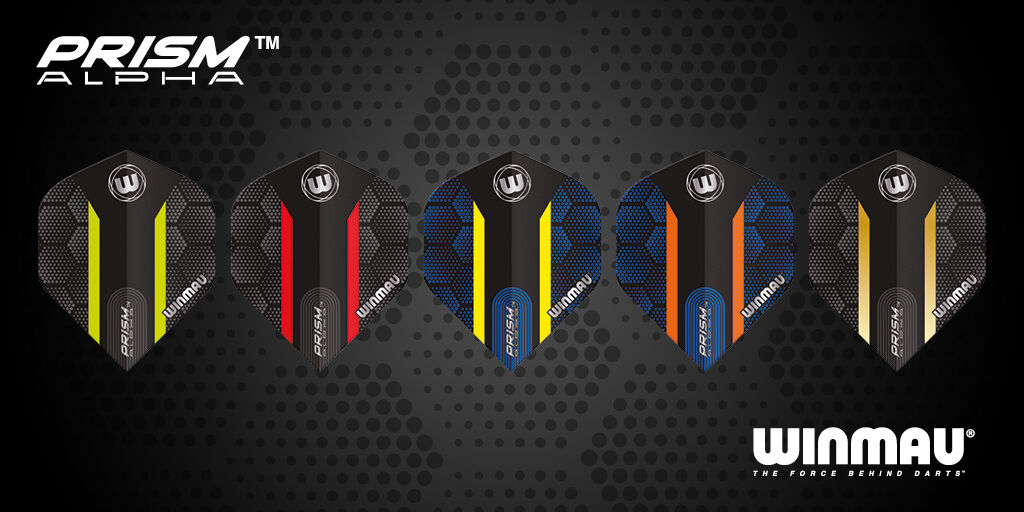 Winmau's tweet image. New Prism Alpha Flights 🔰

Featuring advanced air flow and unique translucent material.

The durable Prism Alpha range is expanded with 5 sharp new designs.

➡️ Explore: bit.ly/3BmZ67Z

 #WinmauLaunch #Darts