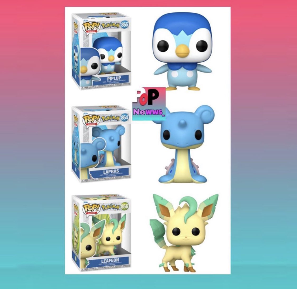 Pokekalos on X: #PokémonGoodies : premier aperçu des Funko Pop! Pokémon de  Tiplouf, Lokhlass et Phyllali  / X