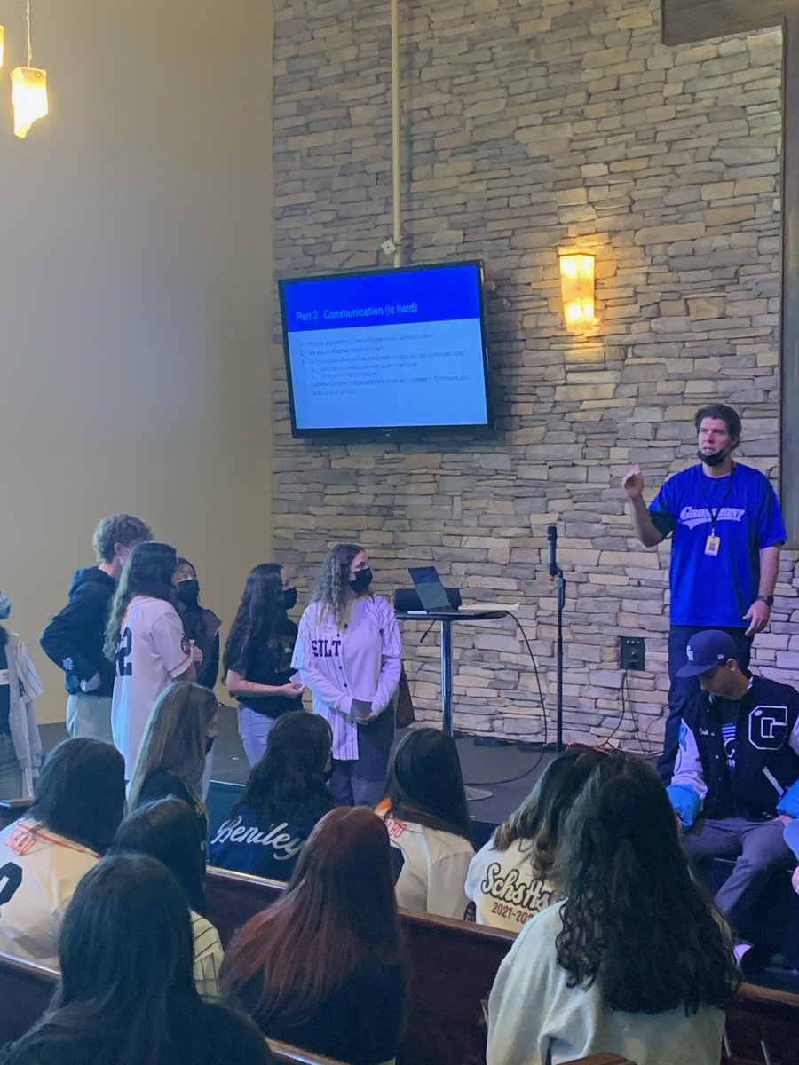 Jeremy Hersch leading a breakout session at the District ASB Leadership Conference. Thank you for working with our district and ⁦<a href="/GHSASB/">GROSSMONT ASB</a>⁩ student leaders!