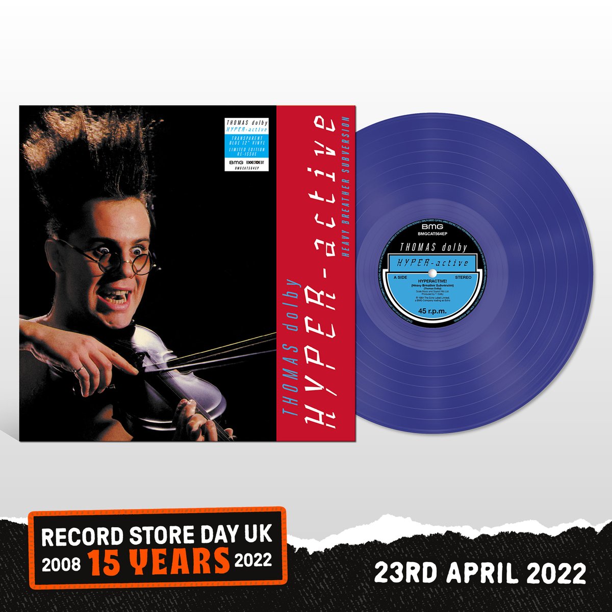 On April 23rd we will be re-releasing Hyperactive on vinyl! It'll be available Stateside as well. Originally released in 1984 when it was my highest-charting UK single, it has since featured in Legion, Breaking Bad, and Grand Theft Auto: Vice City. [TMDR]