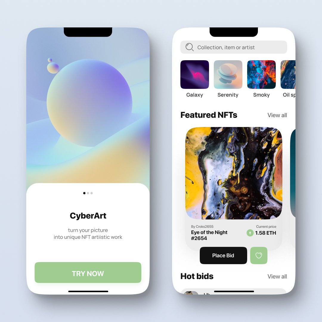 SYOSHI2011's tweet image. Concept of a mobile app for selling and buying NFTs 😊

Need a website design, write to PM ✌

#ui #ux #uiuxdaily #uiux #uiuxdesign #uiuxdesigner #uidesign #uitutorial #uitrends #uidesigner #MobileApp #figma @figma