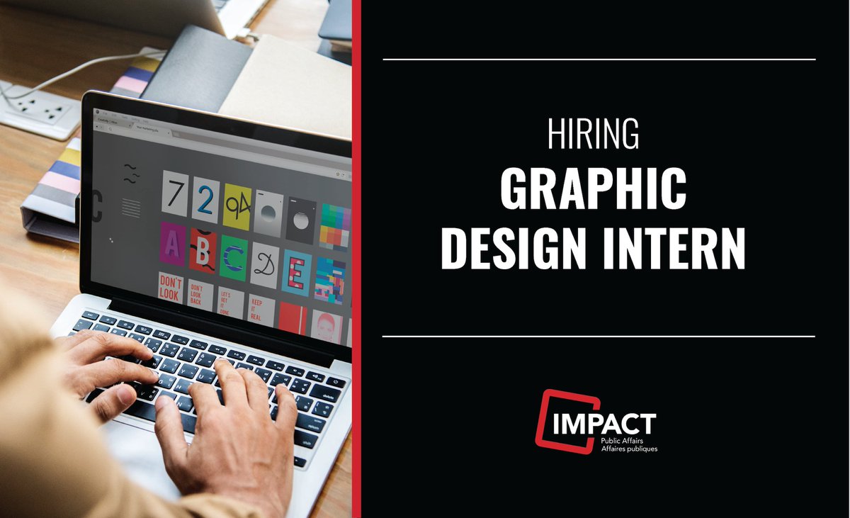 Impact_Canada's tweet photo. Our team continues to grow! 

If you're looking to start your career in graphic design, apply today for our Graphic Design Intern position. See details here: https://t.co/PEBf01Lg1t https://t.co/EoaqU3l7az