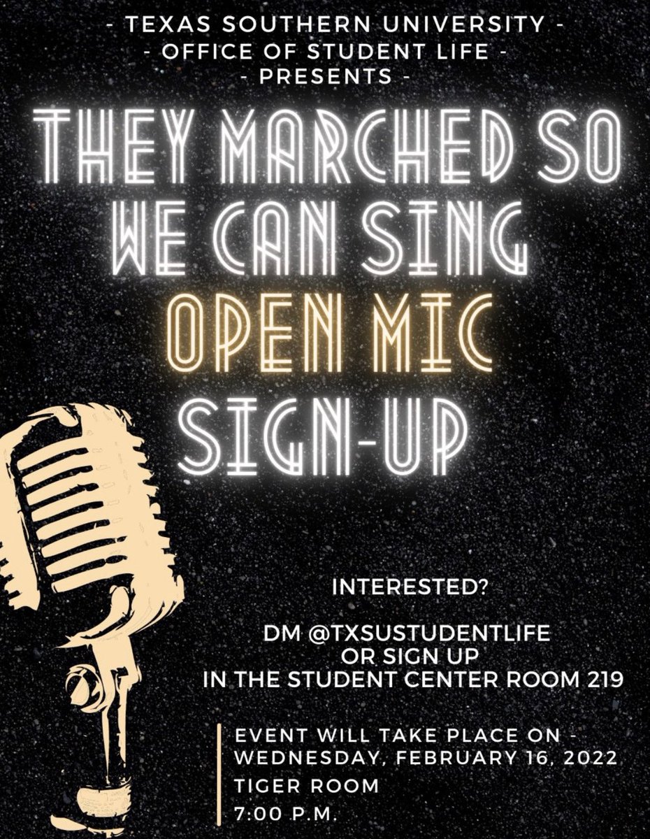 Tsu_upc's tweet photo. TIGERS!!! Tonight if you got talent we want to see come out and join us for our OPEN MIC NIGHT!! https://t.co/3Oaezz5OcA