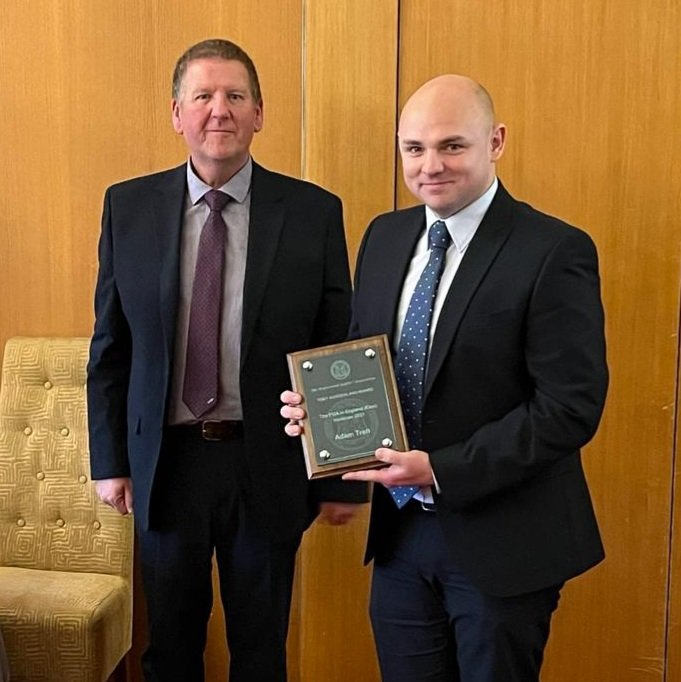 Congrats to Adam Trett (Bury St Eds), the East region nominee for the Toby Sutherland Award...pictured with our very own Lee Fickling