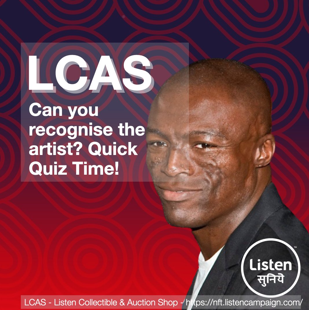 Quiz time!

What is Seal's real name?
a) Seal Henry Olusegun Olumide Adeola Samuel
b) B.B. Seal
c) Samuel Seal Jackson

We recently launched his his very first NFT on our new marketplace LCAS!
Check how it looks and sounds here - bit.ly/33p8zPE ⬅️⬅️⬅️

#NFT #NFTCommunity