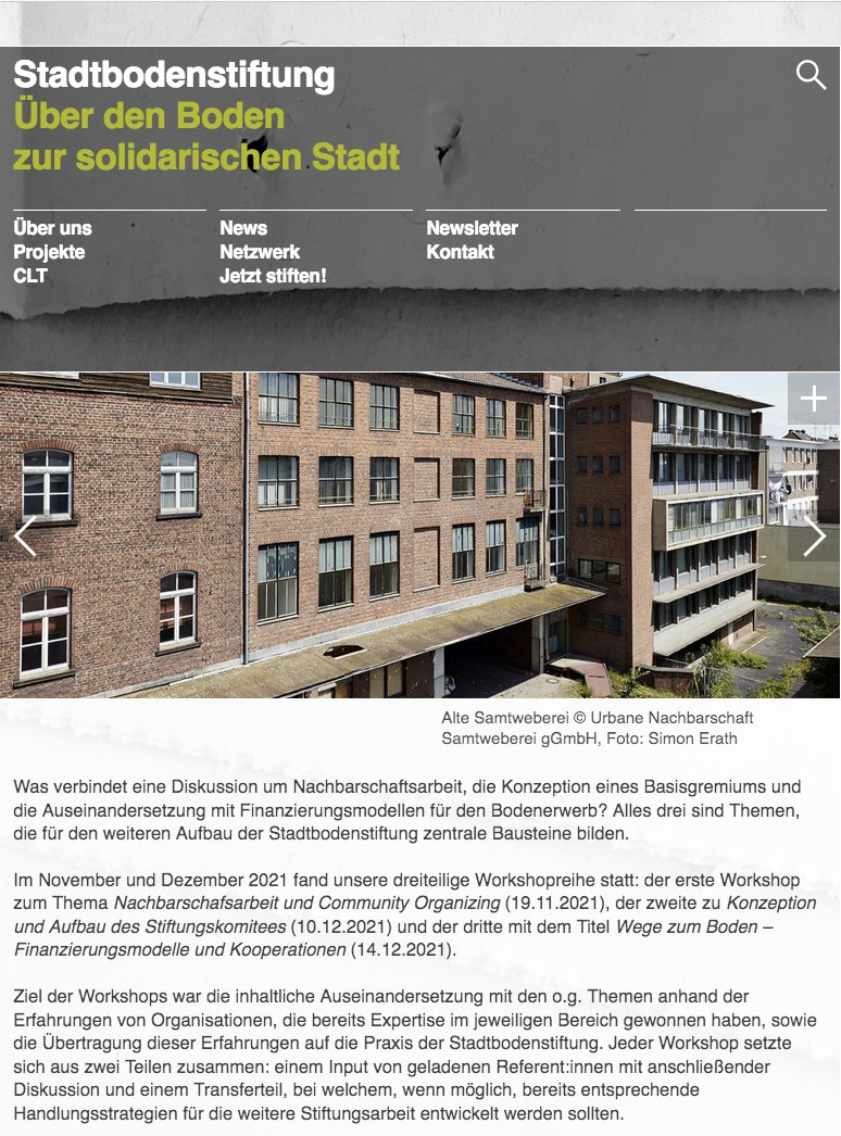 Teil 1 Bericht Workshopreihe: Nachbarschaftsarbeit und Community Organizing stadtbodenstiftung.de/2021/12/20/tei…