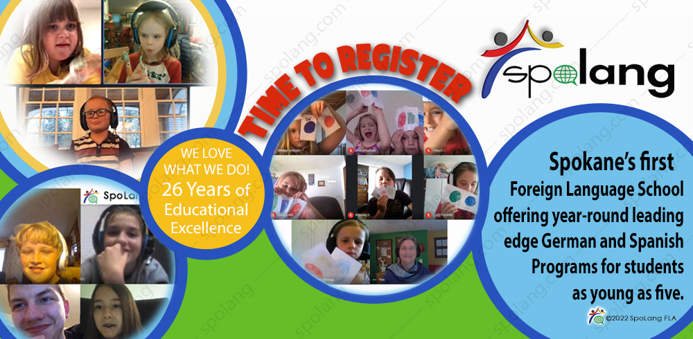 SpoLang FLA is gearing up for another incredible school year!
2022/23 Enrollment for Continuing Students is upon us!
NEW STUDENT ENROLLMENT STARTS MARCH 15th!
For more information visit spolang.com
#Spokane