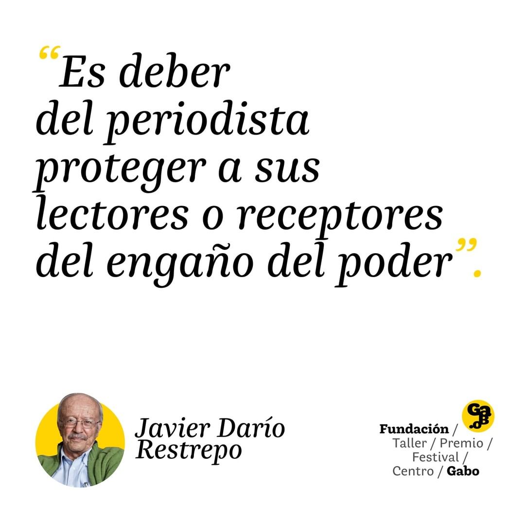 Explora los mejores 23 discursos sobre ética y periodismo en el libro '#Pensamientos’, escritos por el maestro <a href="/JaDaRestrepo/">Javier Darío Restrepo</a>.  

⚡¡Adquiérelo con el 15% de descuento en la #TiendaFundaciónGabo 🛒 tienda.fundaciongabo.org