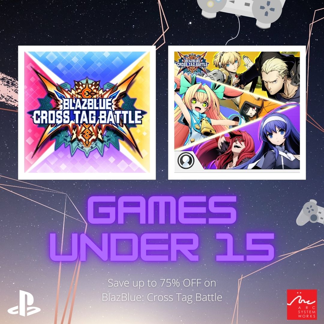 ArcSystemWorksU's tweet photo. Today is the last day to save up to 75% off on #BBTAG and Character Pack 1-7 during the Games Under 15 Sale!
Game discount: https://t.co/yGDp5Aw4Ot
Character pack: https://t.co/hgm0LfLSjV
#PlayStation https://t.co/8q9geRQvaZ