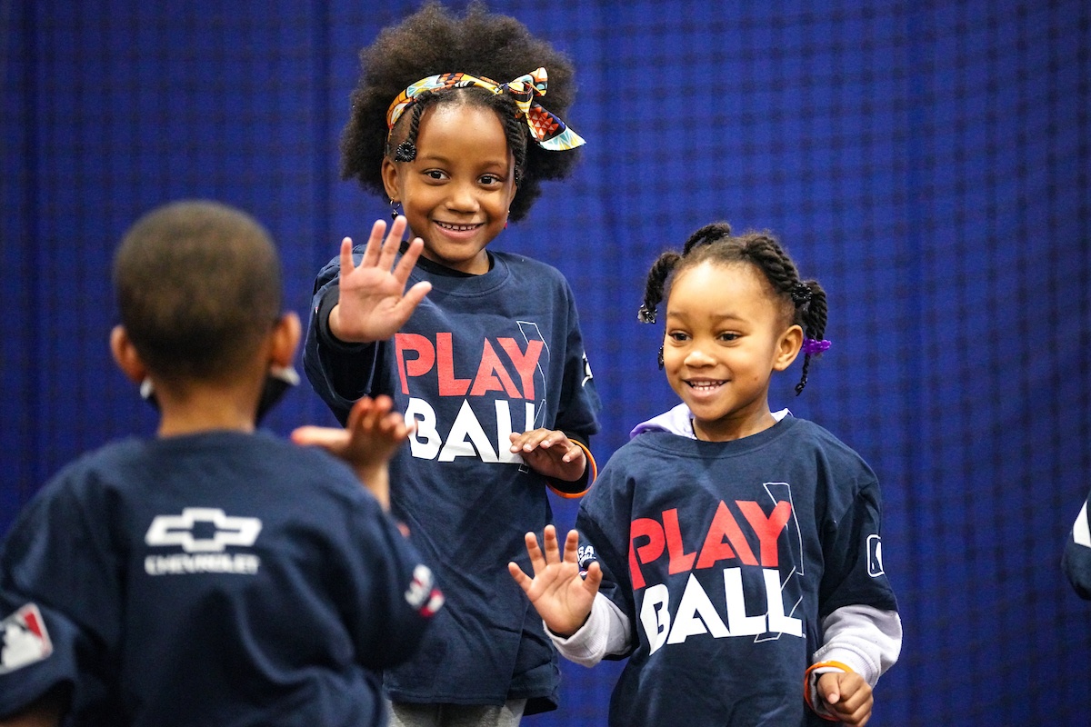 It was all smiles for the first <a href="/PlayBall/">Play Ball</a> event of the year at the Kansas City Urban Youth Academy! This free event included fun-focused activities for youth ages 5-12 and was designed to showcase the varieties of how baseball and softball can be played in any setting.