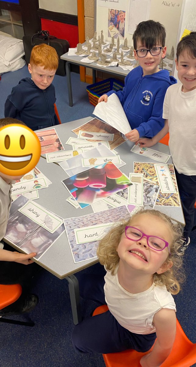 MFinfantschool's tweet photo. Jellyfish class have explored different materials this afternoon. We sorted different materials, described properties and hunted for different materials in our classroom. #MFscience #jellyfish https://t.co/PqNXZuOknb