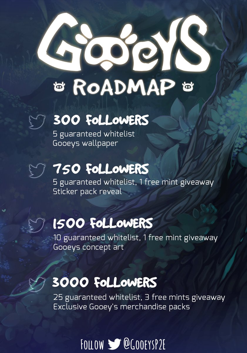GooeysP2E's tweet photo. Introducing our Roadmap to World Domination... @DogiraOfficial, welcome your kind and gentle overlords!

RT + Like, and help us gain followers! In return you could win #Whitelist spots, free #NFTs, and merch packs. Each milestone also comes with a new art drop 👀 https://t.co/U7Oi5w2229