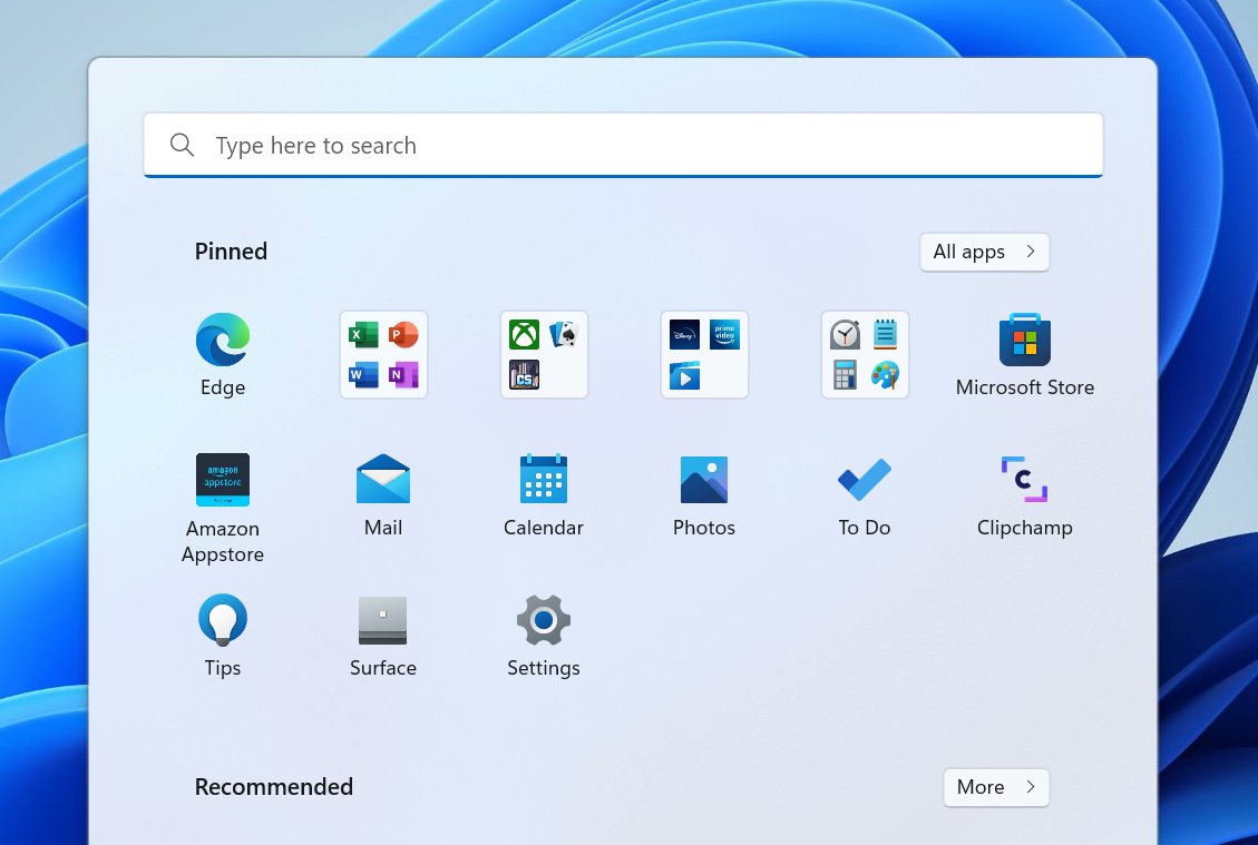 There is a new #Windows11 build available and it brings folders in the start menu, this made my day! #WindowsInsiders 🥳blogs.windows.com/windows-inside…