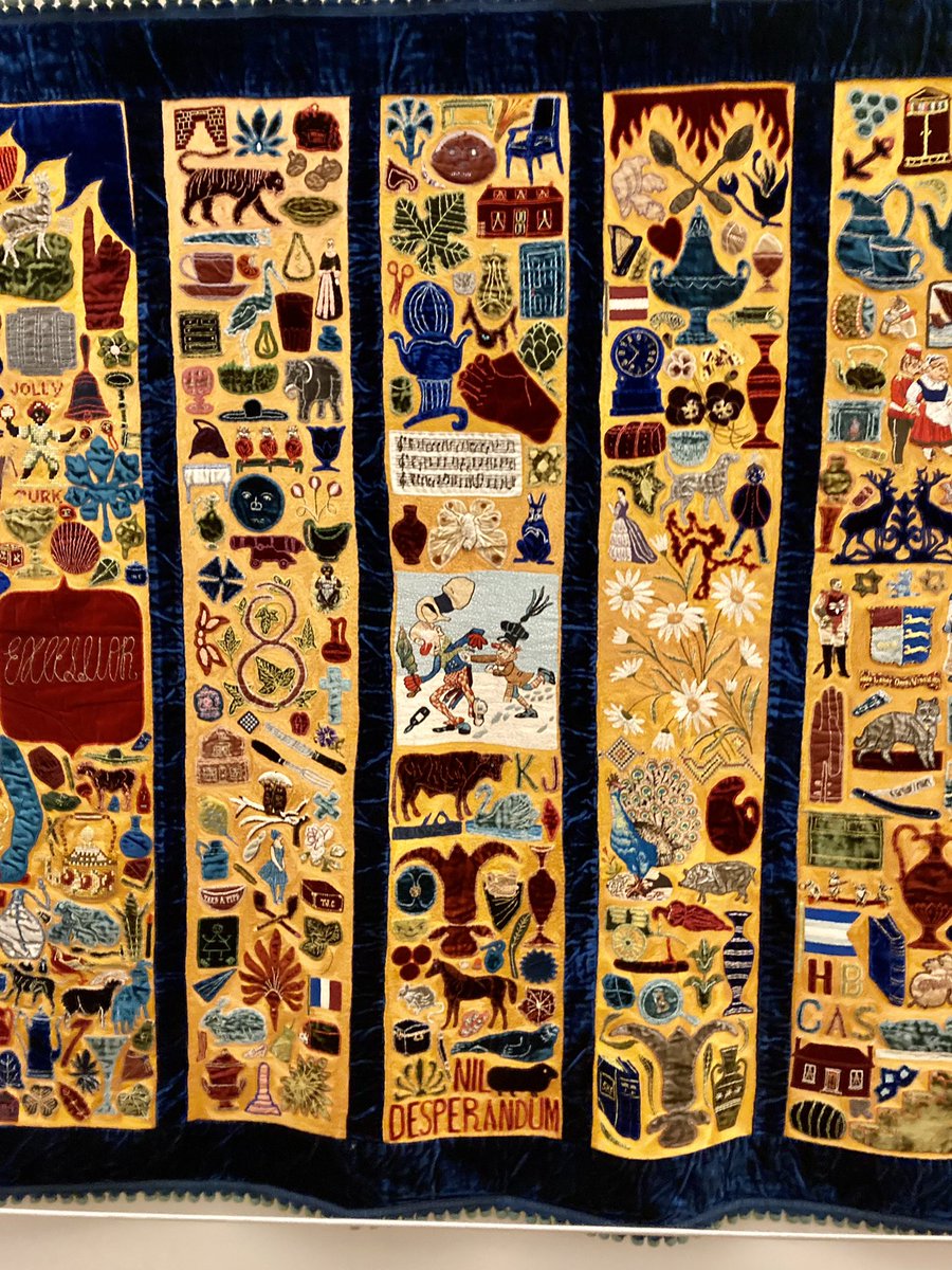 We had a great morning with <a href="/ArtatWorkNorwi1/">ArtatWorkNorwich CIC</a> <a href="/NorwichCastle/">Norwich Castle</a> looking at the #TextileTreasures exhibition. It was fab seeing the @EnglishPlus_Nrw artworks made in lockdown in partnership with us, <a href="/StrangersHall/">Strangers' Hall</a> &amp; <a href="/SundancerBethan/">Bethan</a> Thanks to Ruth Battersby-Tooke. 🧵 <a href="/HeritageFundM_E/">The National Lottery Heritage Fund Midlands & East</a>