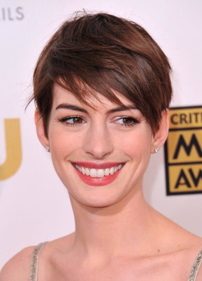 Pixie Haircut Front And Back Anne Hathaway