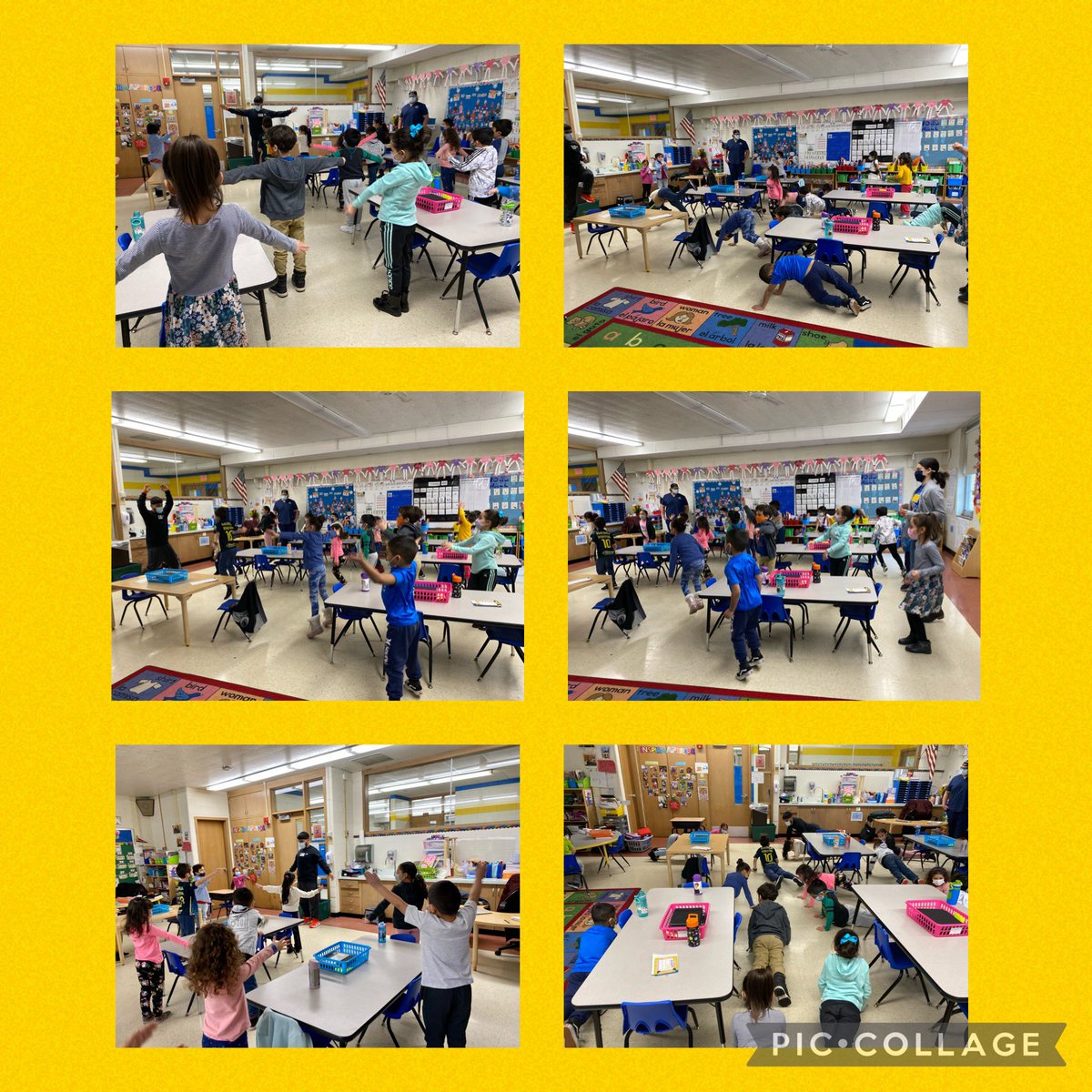 DeyseGarcia5's tweet photo. Thank you @Chicago_Run for coming in and exercising with us and for the wonderful prizes-incentives you gave our school. Perfect for wellness Wednesday! 💪🏻💙🐯💛
#EmersonD100 #bsd100inspira #bsd100inspires https://t.co/HM0rSVkrqF