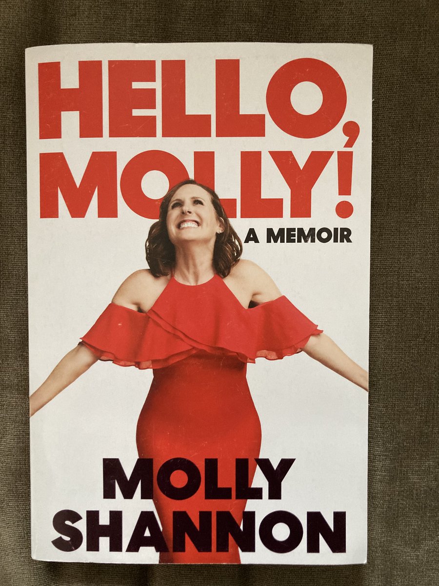 I just read and LOVED Molly Shannon's forthcoming memoir Hello, Molly! (co-written with the wonderful Sean Wilsey). It's heartbreaking and astonishing in places (she endured an early family tragedy) and also very warm and open and funny and conversational. Pub date 4/12