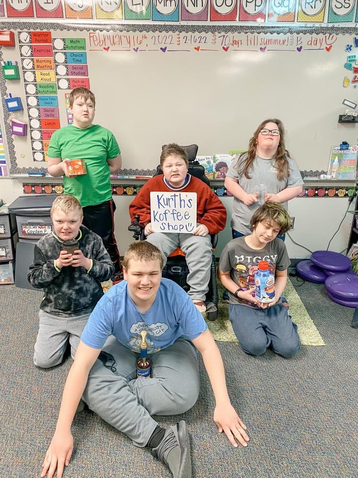 PublicWahoo's tweet photo. Kurth’s Koffee Shop is a student-run coffeehouse that provides coffee to the school staff. This provides our students with hands-on job opportunities. Mrs. Kurth expresses a sincere thank you to the WPS Foundation for supporting this idea and awarding a start up grant. https://t.co/e4hV2OkM8P