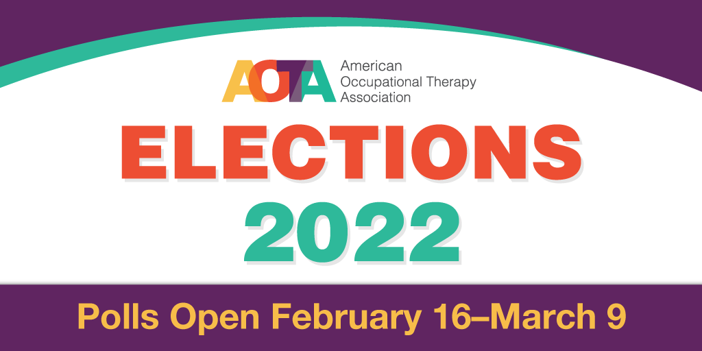 AOTAInc's tweet photo. AOTA members: The #AOTAElection polls are now open! We encourage you to read the candidate position statements on our website before you cast your vote. Polls close just before noon (11:59 am EST) on Wednesday, March 9. Learn more and cast your vote: https://t.co/IocYLNDlqc https://t.co/WVk5mudpb7