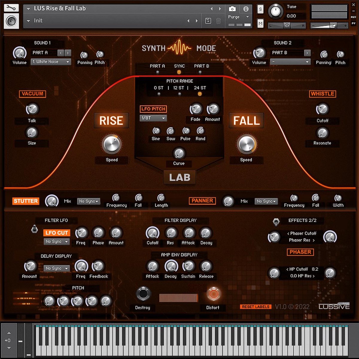 lussive's tweet photo. The Rise &amp; Fall Lab for Kontakt is here. Create advanced complex risers and downlifters in a very simple way! Perfect fit for your music production. 

#music #producer #studio #flstudio #cubase #AbletonLive https://t.co/b1iKjpBno6