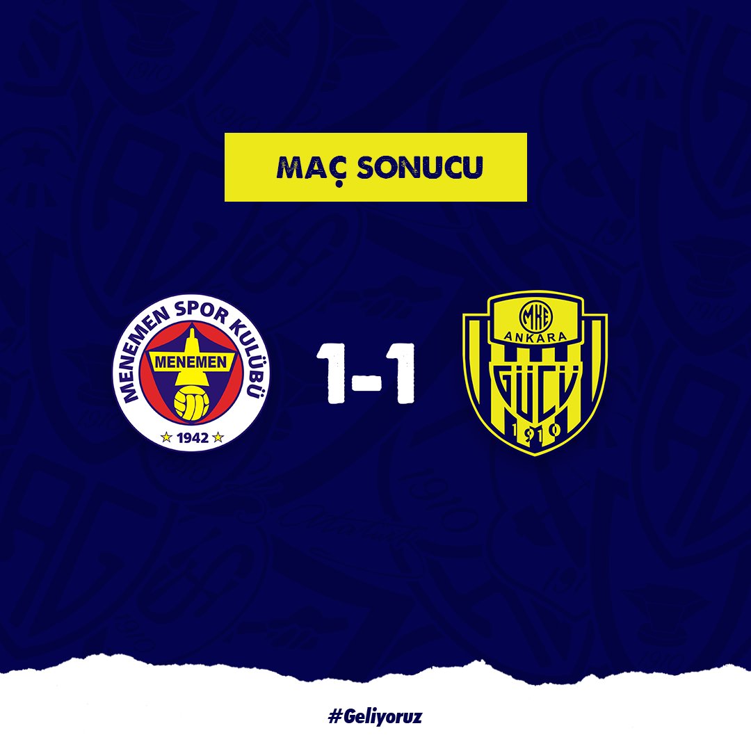 Maç Sonucu |

NasaDoge Menemenspor 1-1 MKE Ankaragücü'müz