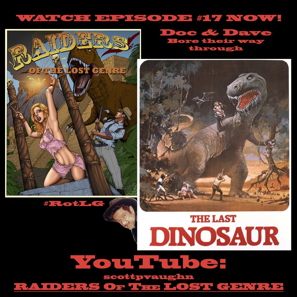 docredfield's tweet photo. The latest episode of #RotLG from @ffopradio and I will drop on #youtube this afternoon! 1977's The Last #Dinosaur ! https://t.co/JlFNUslhy5