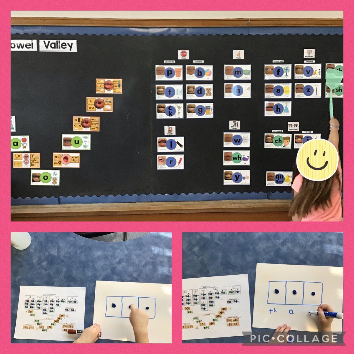We have been on an exciting literacy journey this year in grade one! Ss love tapping out words/sentences on our sound wall and using Elkonin boxes with play dough to break apart words. I'm so glad to be on this learning journey. The benefit to students has been visible.