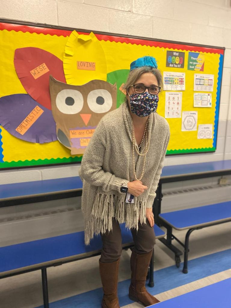 Celebrating the 100th day dressed like we are 100 years old! Fun at Oakside!