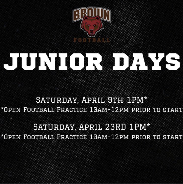Appreciate the Junior Day invite <a href="/coach_marini/">Heather Marini</a> 🐻!! <a href="/BrownUFootball/">Brown University Football</a> 
<a href="/OJW_Scouting/">Oliver James West</a> <a href="/NWahlScouting/">Nate Wahl</a>