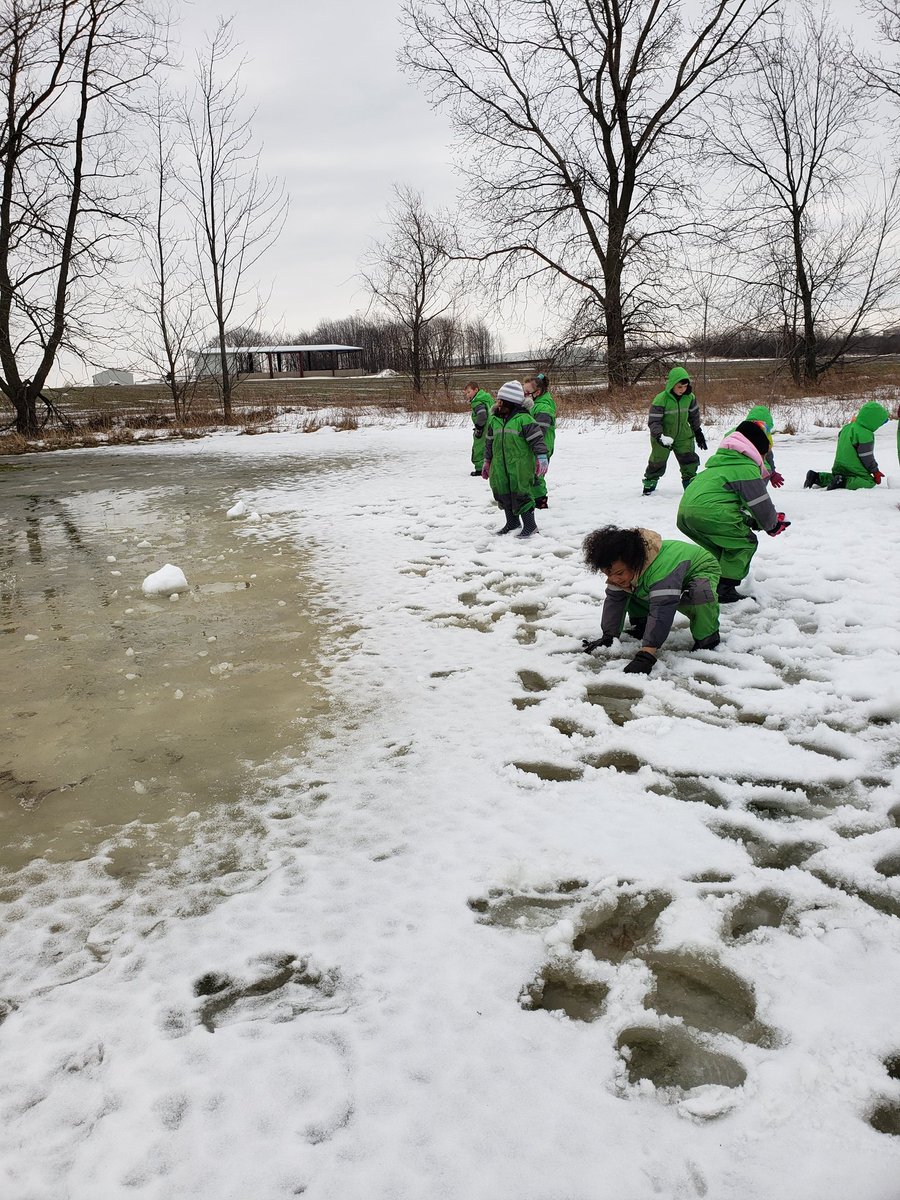 Cause and effect!  Snowballs change when you drop them in puddles 🙂#outdoorlearning