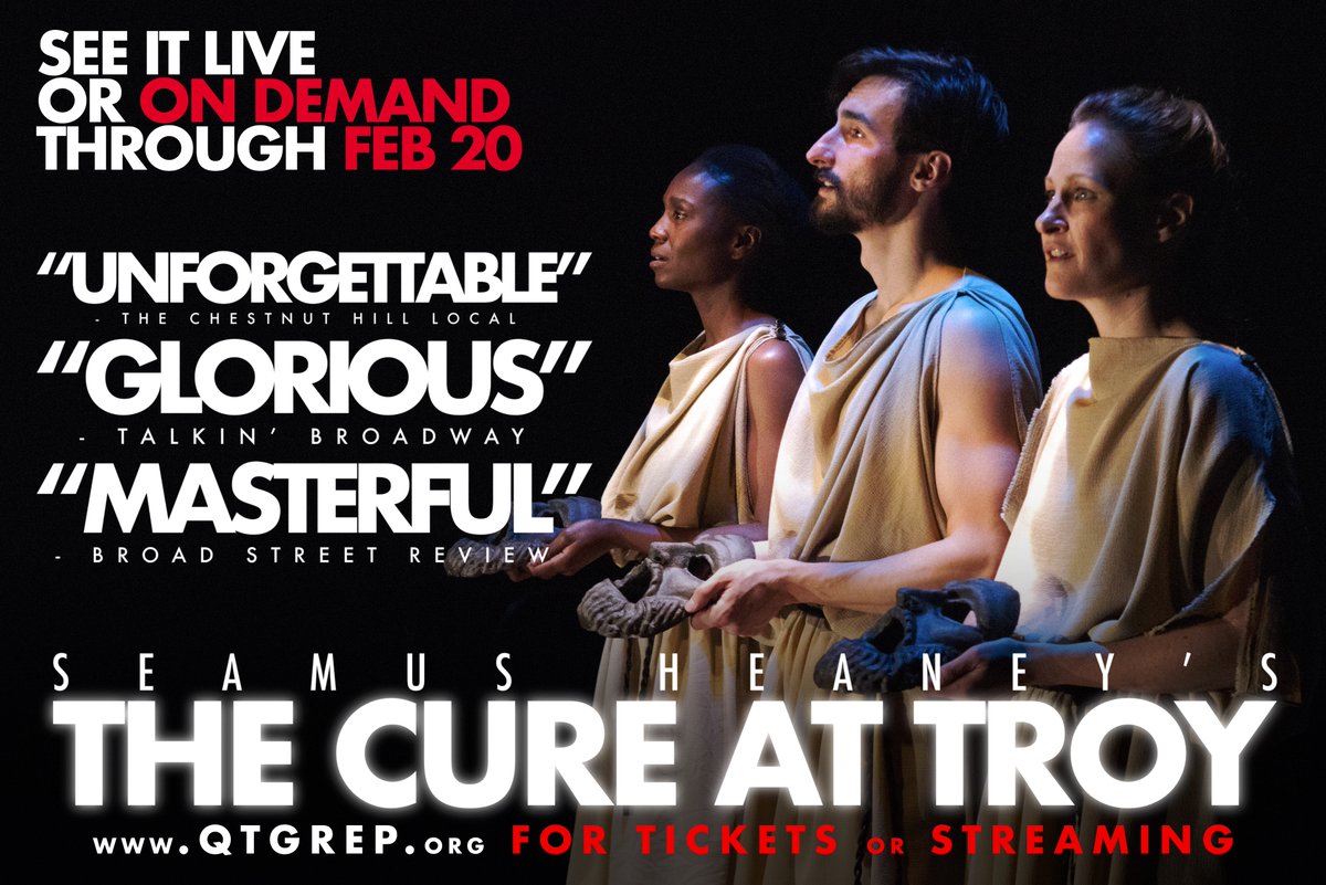 Only six performances left! THE CURE AT TROY must close February 20, visit qtgrep.org/thecureattroy for tickets to see it live or on demand.