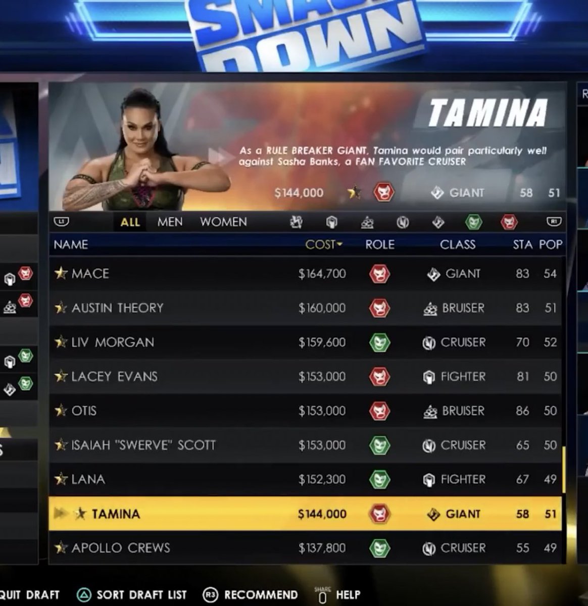 MissCandy100000's tweet photo. @iispamzii @ultrasliv @WWEgames @YaOnlyLivvOnce Yea I noticed that going back to this list, theirs Lana and Swerve scott so I'm guessin Nia jax, Tegan nox, Iiconics, and Mickie James are in it too going back to the t-shirts that were shown in the crowd too https://t.co/l9XPl3qZZN
