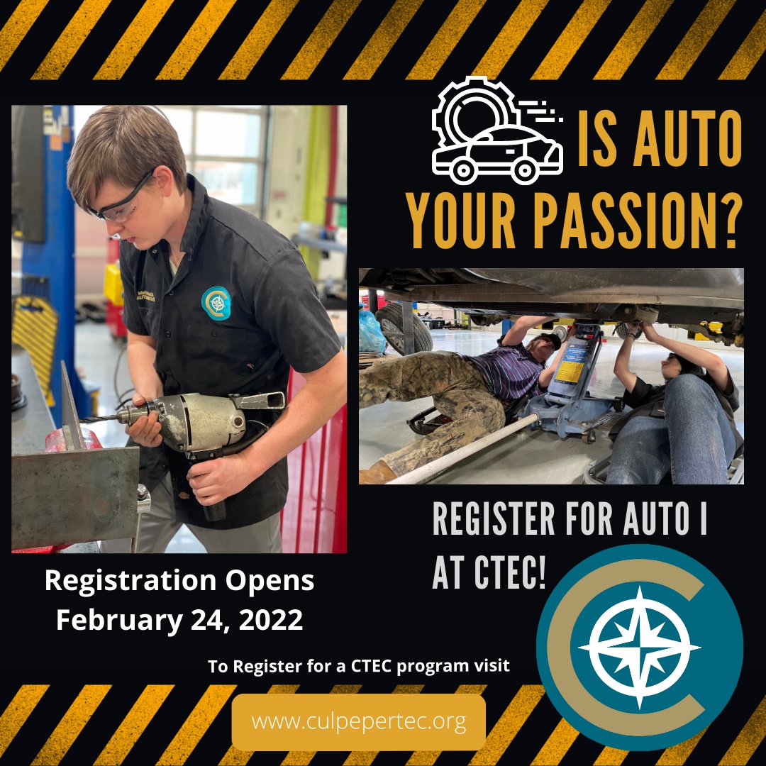 CCPSCCHSGuide's tweet image. Interested in CTEC? Registration is opening February 24th!  #bettereveryday #seizeopportunity