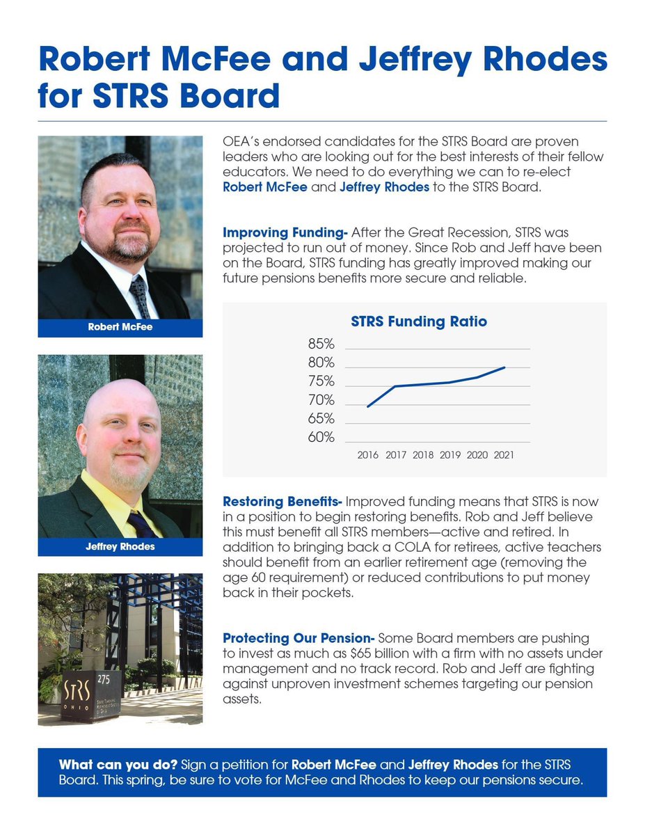 Educators - In the coming weeks you will be receiving information about voting for the STRS board.  It is more important than ever that you vote to protect your pension. Be on the lookout for information from your building reps. #ohea #oea #ohioed