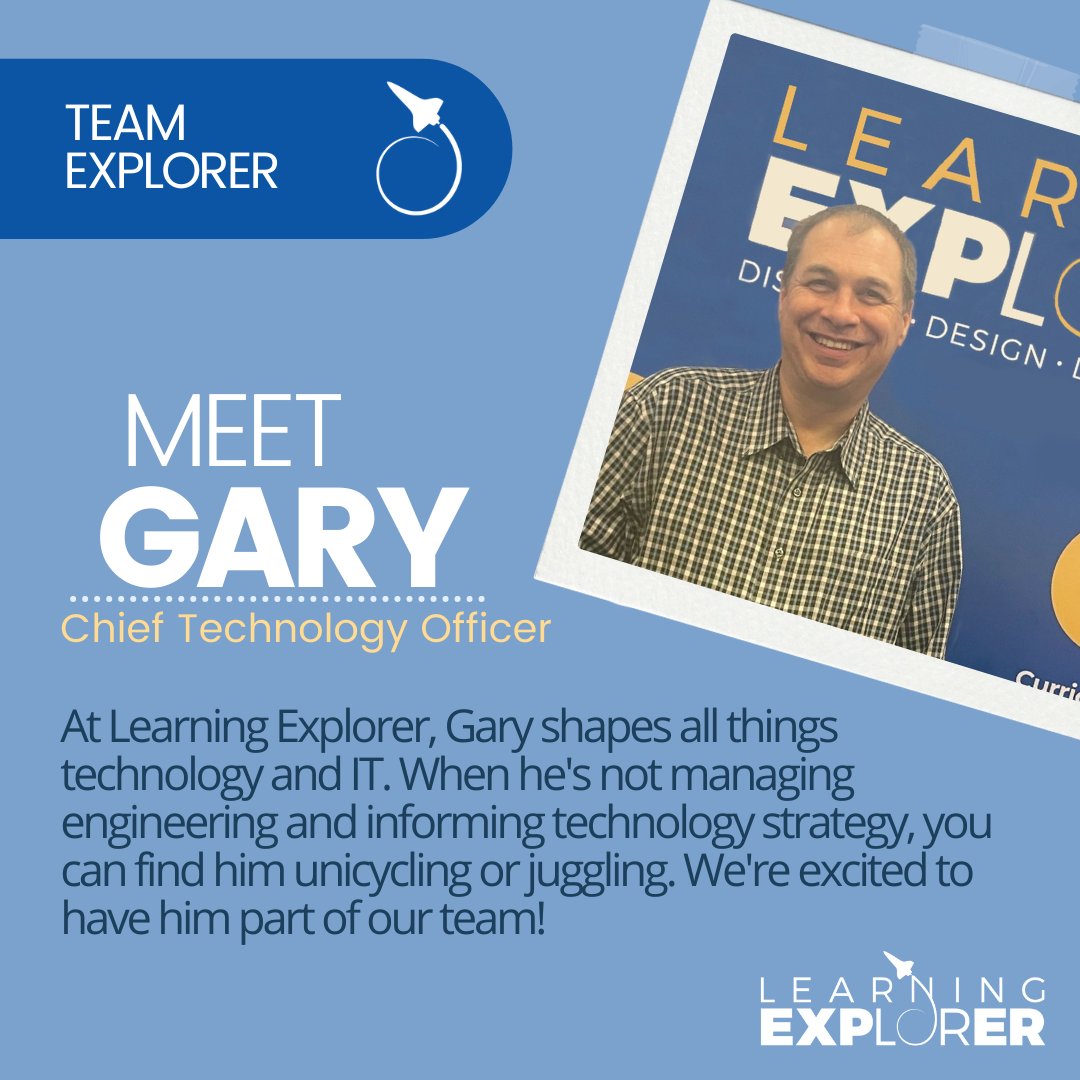 Welcome to the Learning Explorer Team, Gary!
#digitallearning #learning