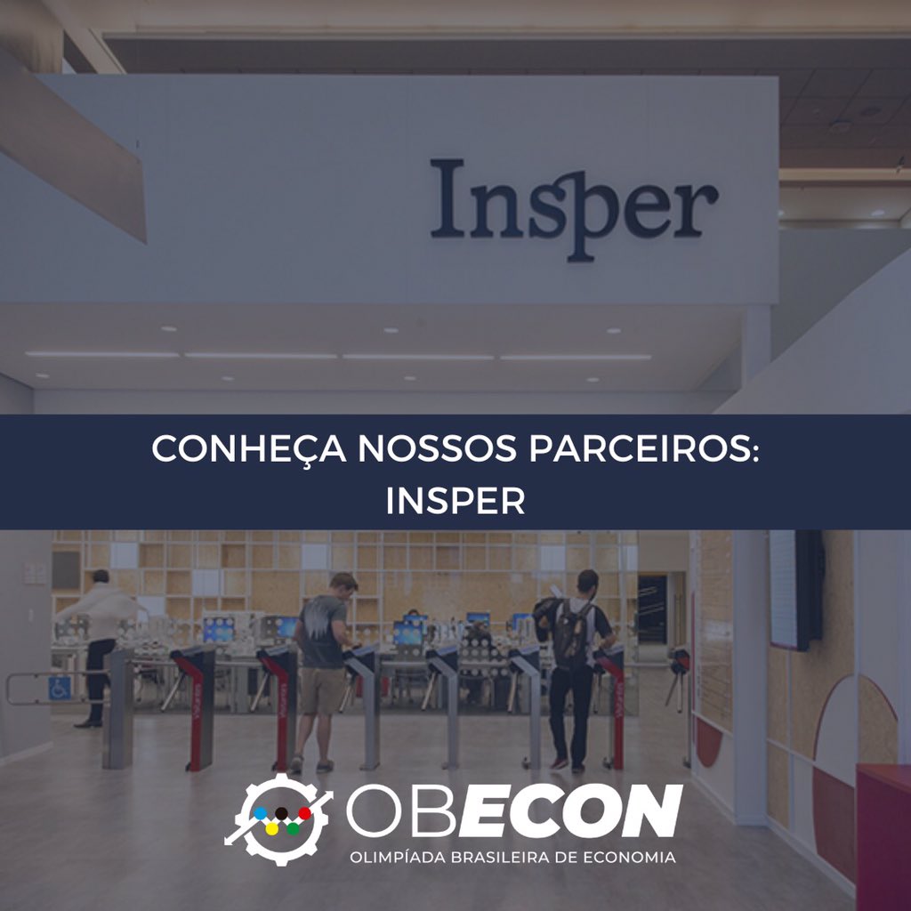 obeconomia's tweet photo. Apresentando nossas parcerias, começamos com o Insper, nosso parceiro acadêmico desde 2019. https://t.co/nBMJHdjA5b