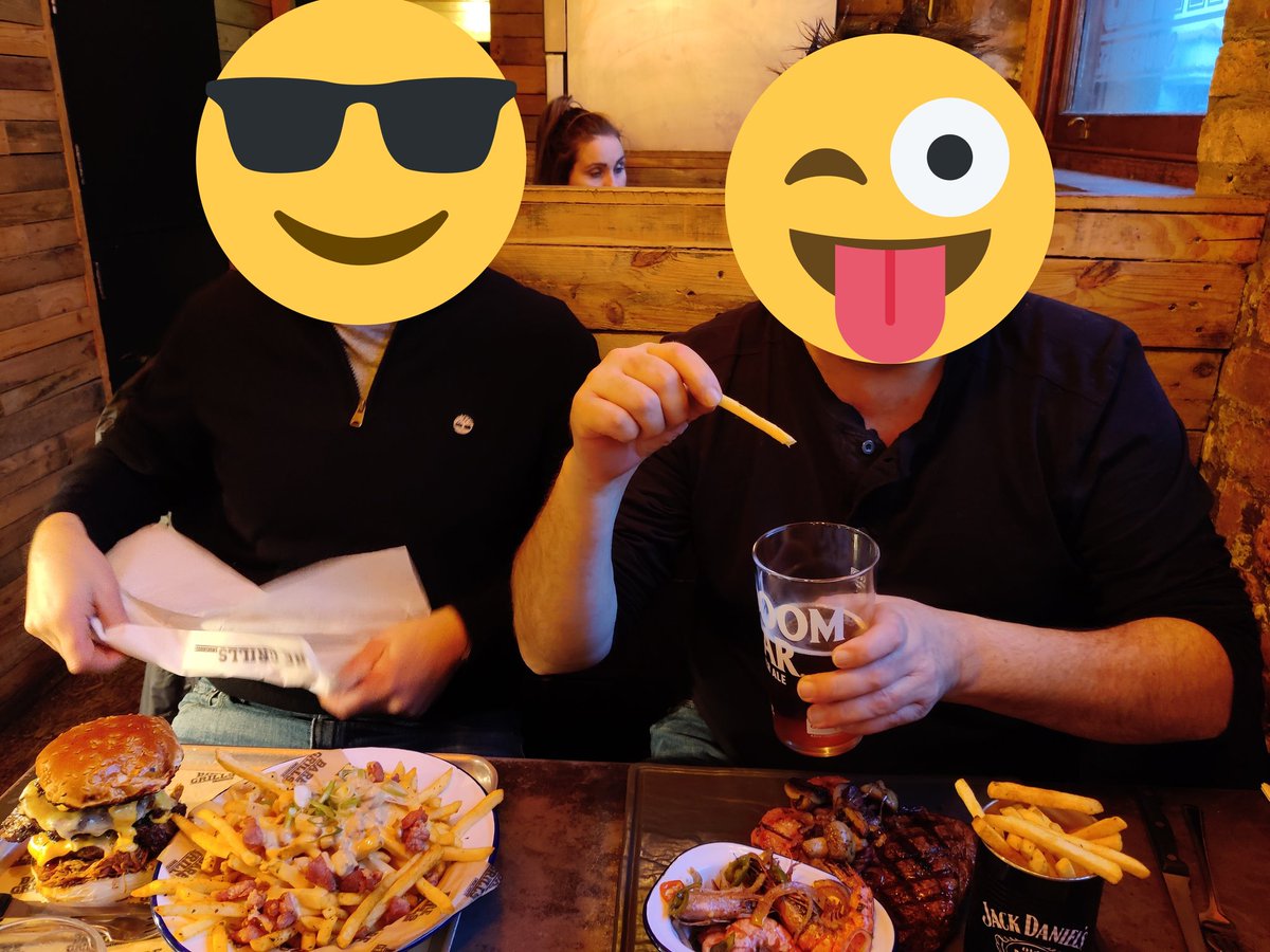 bisher247's tweet photo. Great to see this pair of bellends tonight! Mates for 35years. #mates #sameoldjokes #bbq #baregrillswsm https://t.co/269Kas2XtE
