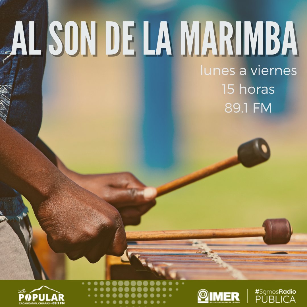 Acompáñanos en la emisión de Al son de la marimba en punto de las 15 horas en el 89.1 FM
#SomosRadioPública #IMER