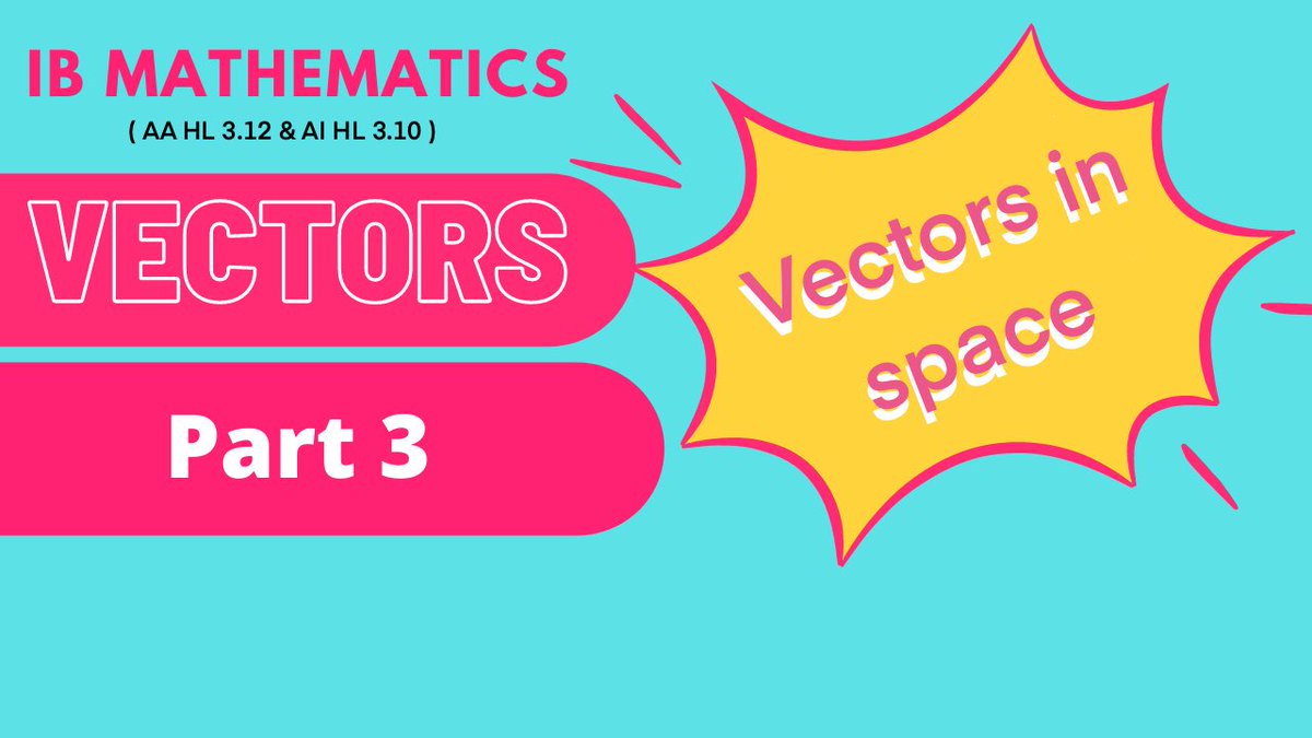Vectors 3 : Vectors in space youtu.be/n2n0Vz8uN3I via @YouTube