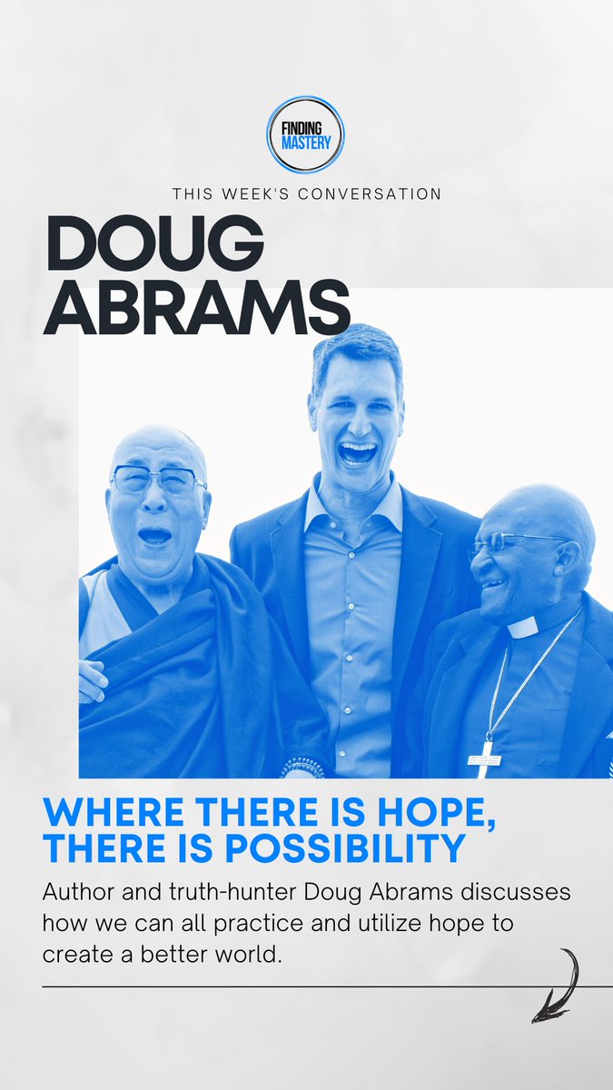 Idea_Architects's tweet photo. Wow! We are so happy to announce that the newest episode of the @findingmastery podcast features Doug Abrams, our CEO and the co-author The Book Of Hope with Jane Goodall. Give it a listen,we hope you like it!

https://t.co/gPVDCpGeM8 https://t.co/hi3LPdYGqB