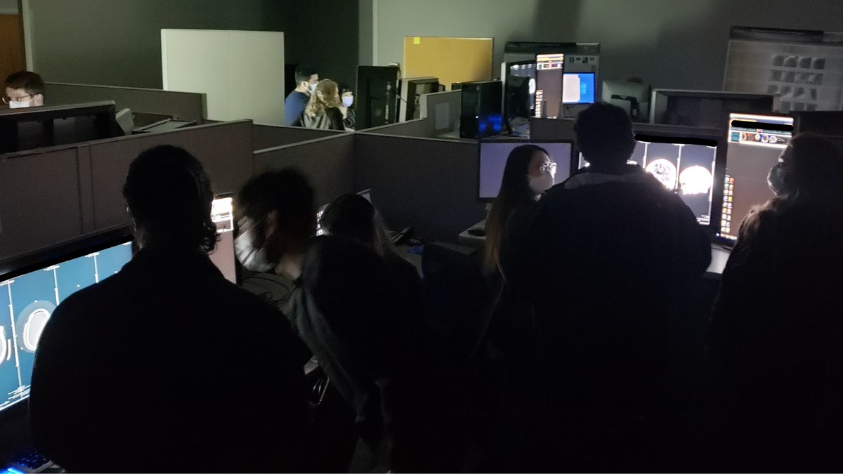 TheRSCP's tweet photo. We just hosted our first hands-on Head CT workshop of the year for MS1s who are on their Neuro block! Our MS3 ambassadors did incredible work facilitating each station. Special thanks to #WFSOM grad Alec Jost, MD, for helping to design this workshop! 

#RadEd #MedEd #NeuroRads https://t.co/lkDSHtFLug