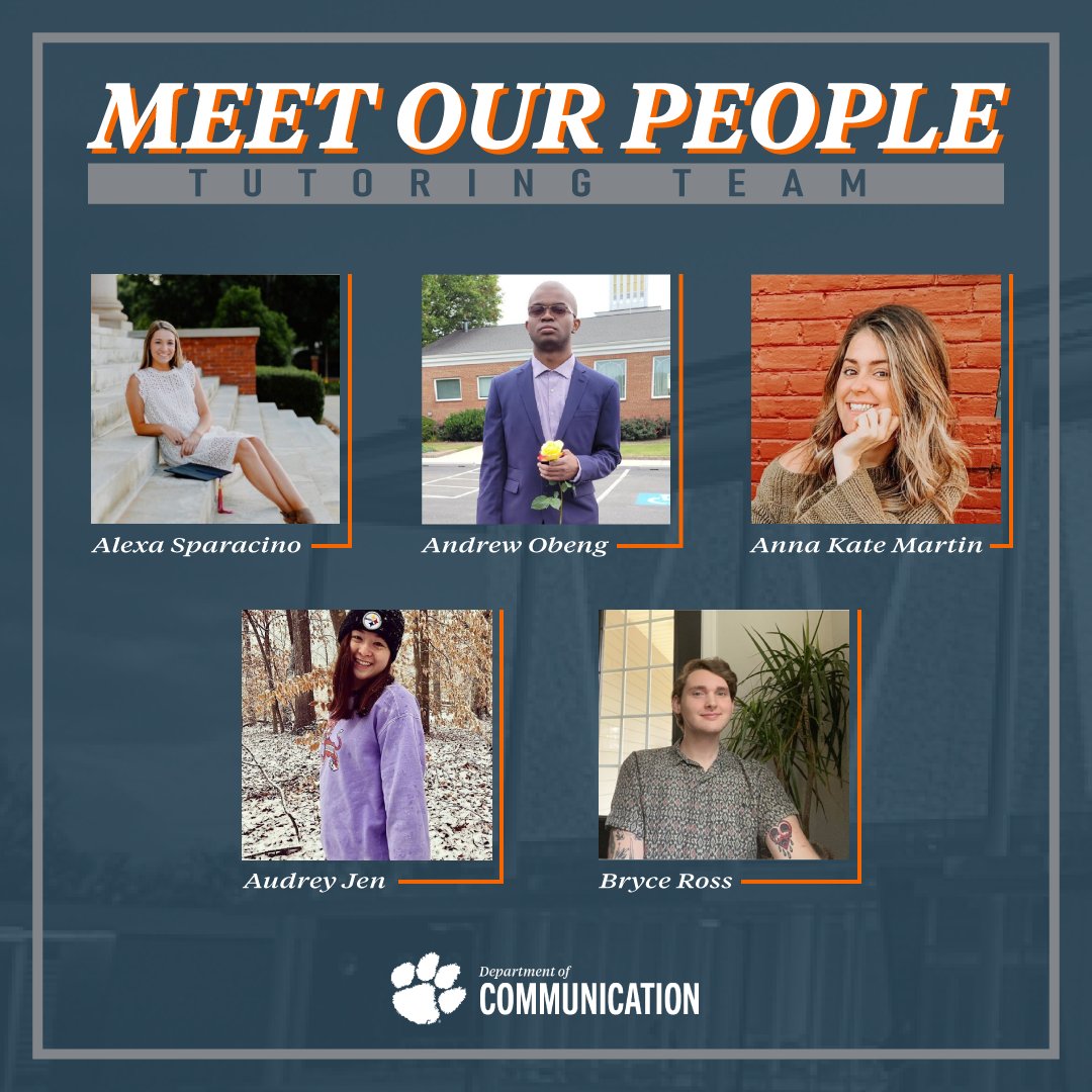 CU_CommCenter's tweet photo. MEET OUR PEOPLE

Part 3: Our tutors!

This group, composed of both graduate and undergraduate students, will do everything they can during students' appointments to help them succeed on their next speech or interview. https://t.co/QnELplTnZX
