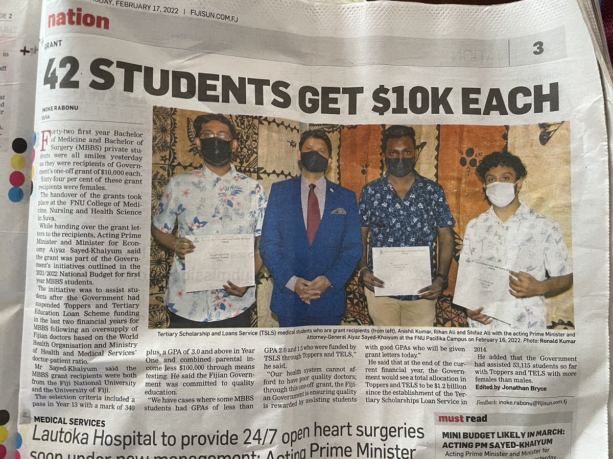 RichardKNaidu's tweet photo. As the international coronavirus pandemic winds down, the Fiji freebies epidemic begins. https://t.co/wIEJvNgeyi
