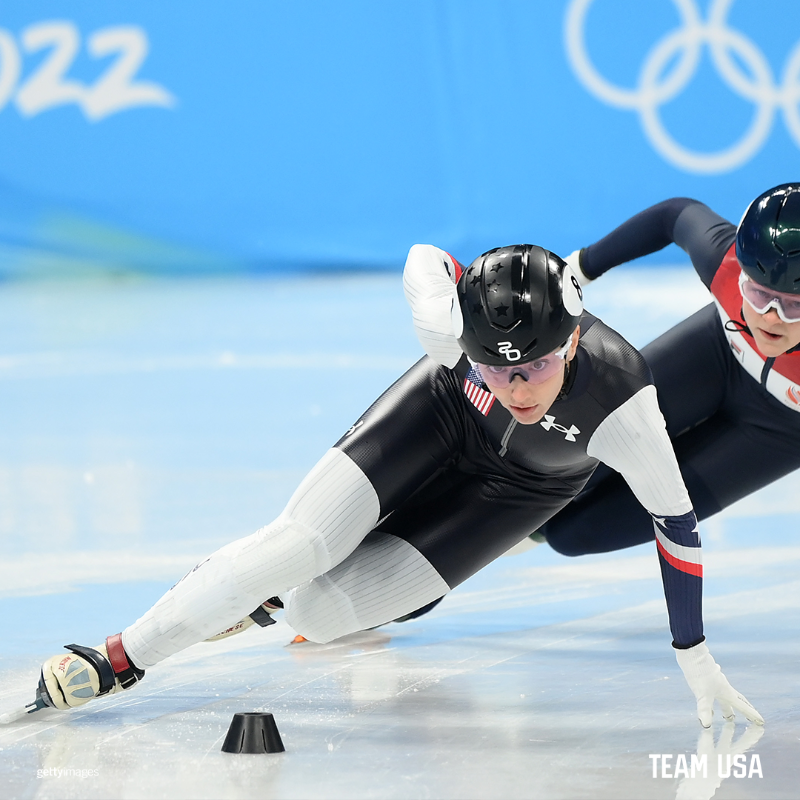 TeamUSA's tweet photo. They may not be bringing home medals, but @USSpeedskating's short track team showed they are a force to be reckoned with. #WinterOlympics