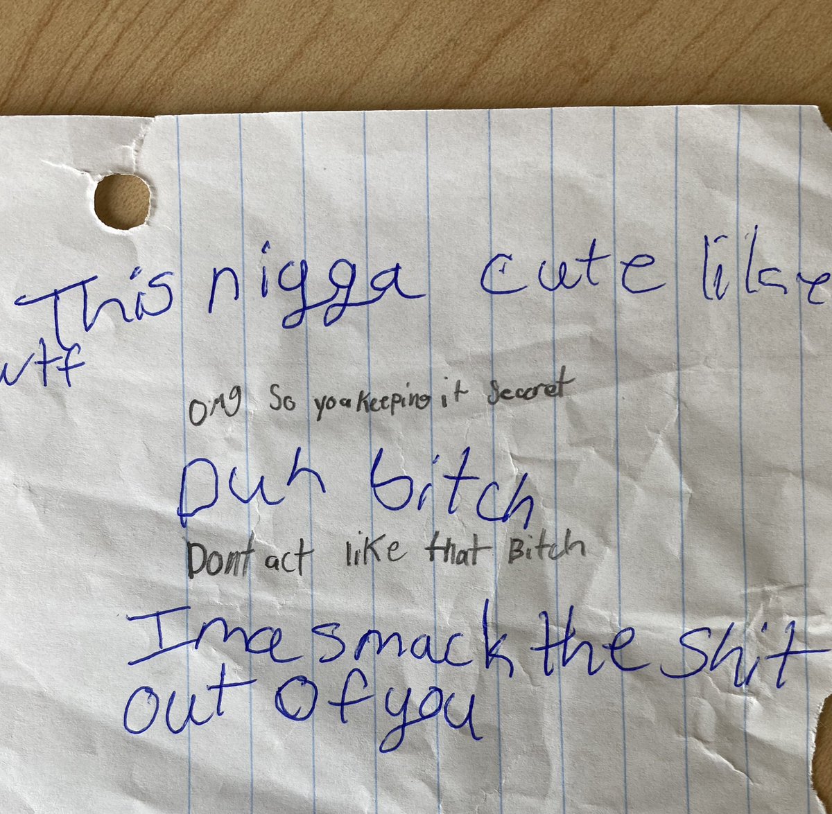 Two students of mine were passing notes today during a quiz and y’all
